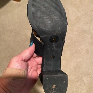 Liz Claiborne Black strap heels size 8